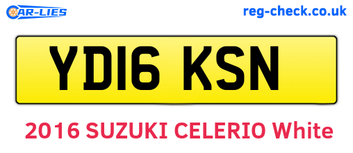 YD16KSN are the vehicle registration plates.