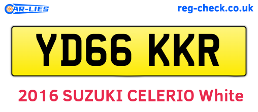YD66KKR are the vehicle registration plates.