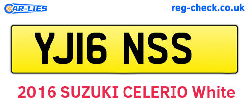 YJ16NSS are the vehicle registration plates.