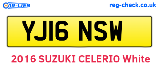 YJ16NSW are the vehicle registration plates.