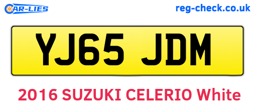 YJ65JDM are the vehicle registration plates.