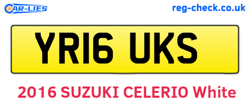 YR16UKS are the vehicle registration plates.