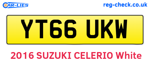 YT66UKW are the vehicle registration plates.