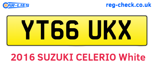 YT66UKX are the vehicle registration plates.