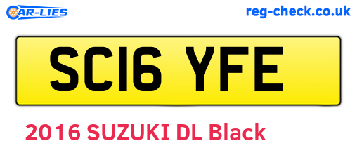 SC16YFE are the vehicle registration plates.
