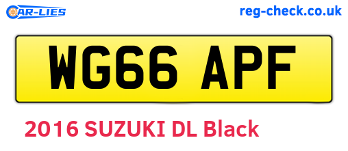 WG66APF are the vehicle registration plates.