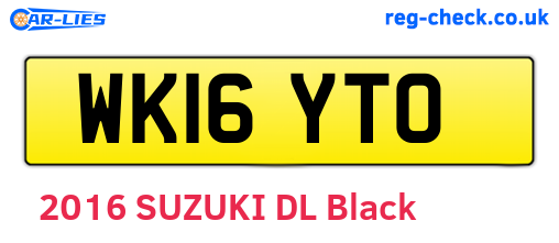WK16YTO are the vehicle registration plates.