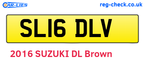 SL16DLV are the vehicle registration plates.