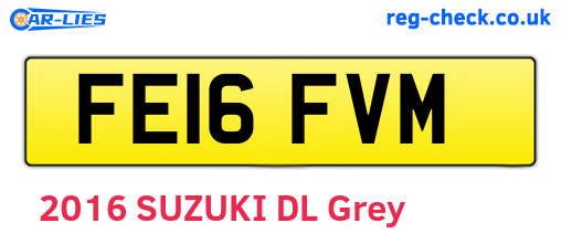 FE16FVM are the vehicle registration plates.