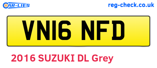 VN16NFD are the vehicle registration plates.