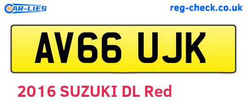 AV66UJK are the vehicle registration plates.