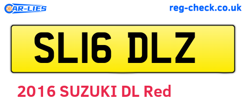 SL16DLZ are the vehicle registration plates.