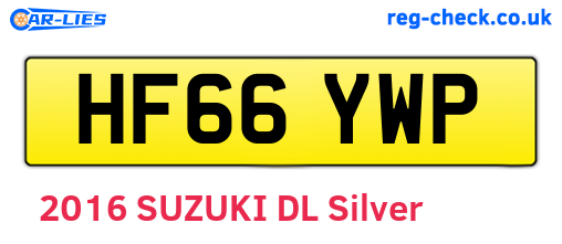 HF66YWP are the vehicle registration plates.