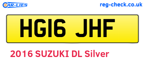 HG16JHF are the vehicle registration plates.