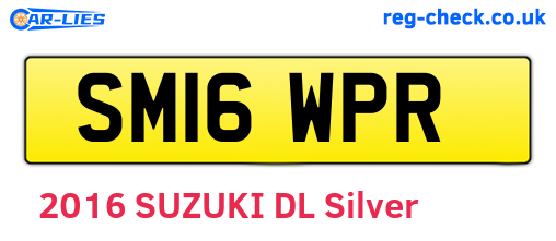SM16WPR are the vehicle registration plates.