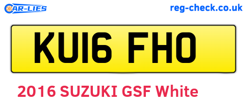 KU16FHO are the vehicle registration plates.