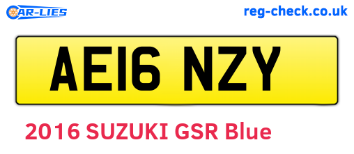 AE16NZY are the vehicle registration plates.