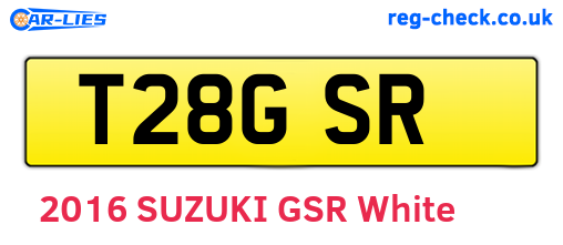 T28GSR are the vehicle registration plates.
