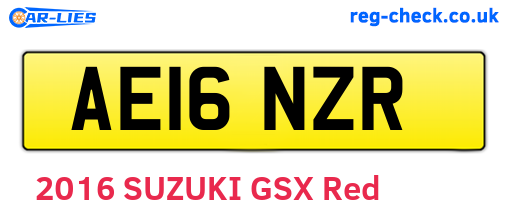 AE16NZR are the vehicle registration plates.