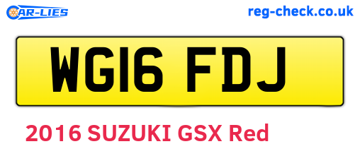 WG16FDJ are the vehicle registration plates.