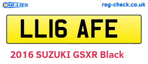 LL16AFE are the vehicle registration plates.