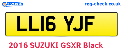 LL16YJF are the vehicle registration plates.