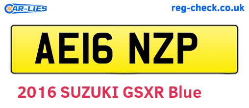 AE16NZP are the vehicle registration plates.