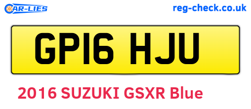 GP16HJU are the vehicle registration plates.