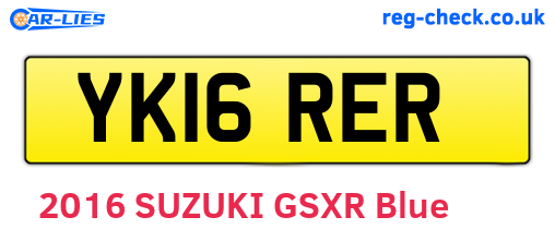 YK16RER are the vehicle registration plates.