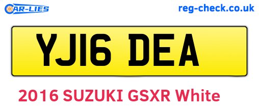 YJ16DEA are the vehicle registration plates.