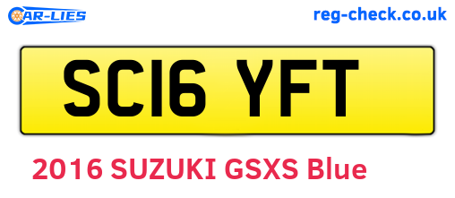 SC16YFT are the vehicle registration plates.