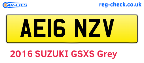 AE16NZV are the vehicle registration plates.