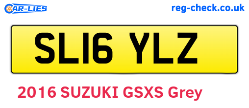 SL16YLZ are the vehicle registration plates.