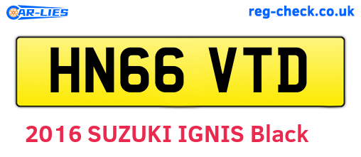 HN66VTD are the vehicle registration plates.
