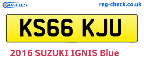 KS66KJU are the vehicle registration plates.