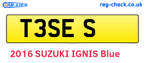 T3SES are the vehicle registration plates.