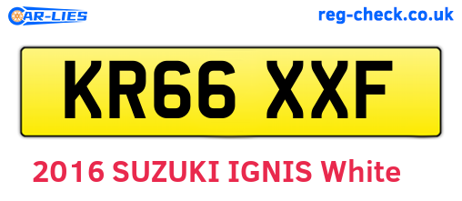 KR66XXF are the vehicle registration plates.