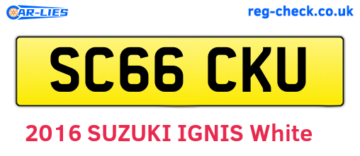 SC66CKU are the vehicle registration plates.