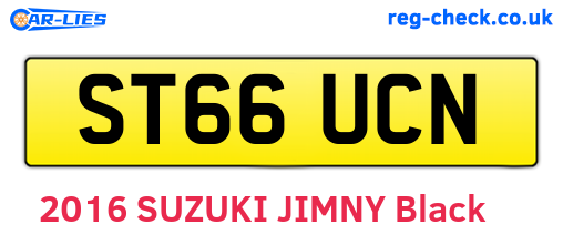 ST66UCN are the vehicle registration plates.