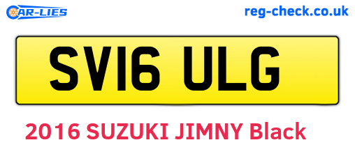 SV16ULG are the vehicle registration plates.