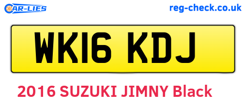 WK16KDJ are the vehicle registration plates.