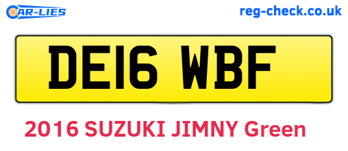 DE16WBF are the vehicle registration plates.