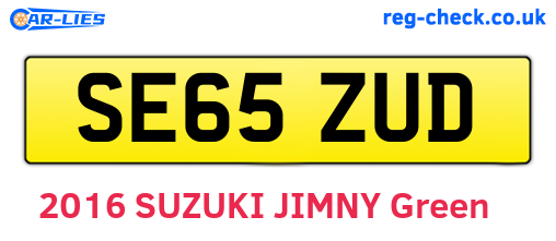 SE65ZUD are the vehicle registration plates.
