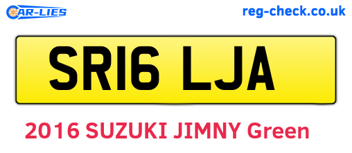 SR16LJA are the vehicle registration plates.