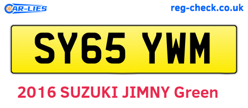 SY65YWM are the vehicle registration plates.