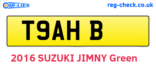 T9AHB are the vehicle registration plates.