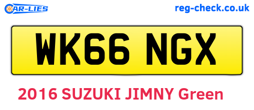 WK66NGX are the vehicle registration plates.