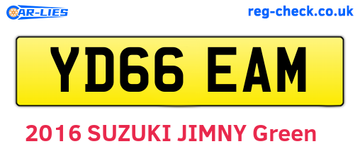 YD66EAM are the vehicle registration plates.