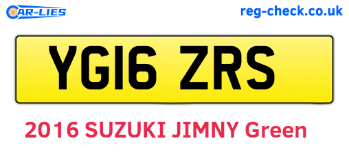 YG16ZRS are the vehicle registration plates.