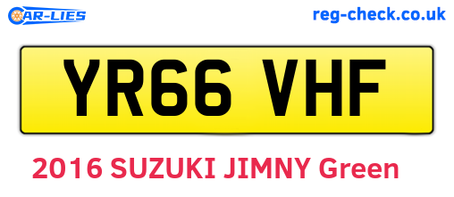 YR66VHF are the vehicle registration plates.